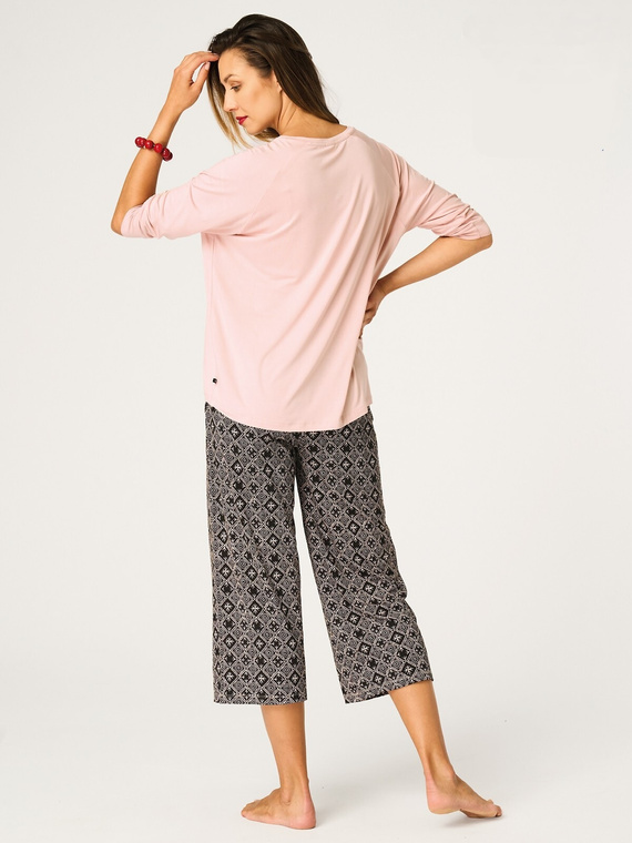 Key LNS 731 Damenpyjama Apricot Viskose 3/4