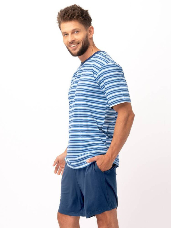 MNS 364 Herren-Pyjama, Schlüsselblau