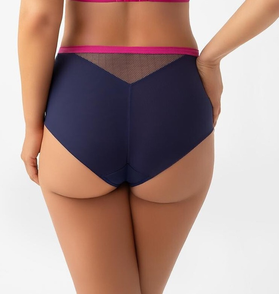 Gorsenia F022 Savina Damen-Slip aus Tüll mit Stickerei, glatter Rücken