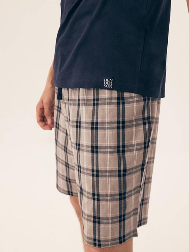 42617 Dexter Henderson Premium Herrenpyjama – Marineblau