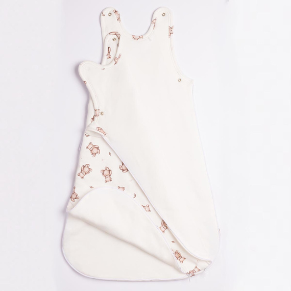 227043 Nicol BENEK Baby-Schlafsack 1,5 TOG Baumwolle creme mit Bärenmotiv