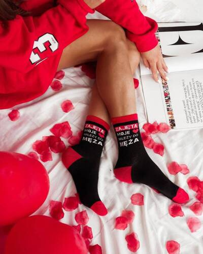 0200-076 Valentinstag Milena Damensocken – schwarz