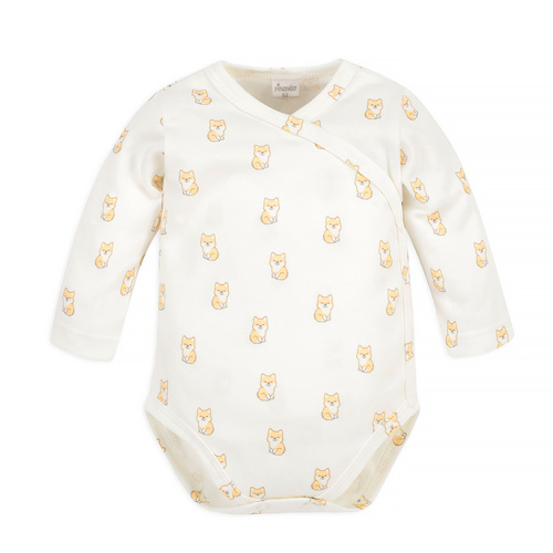 Lovely Day Pinocchio Baby-Body – ecrufarbene Hunde