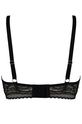 19236 Feel Milano Bralette Long Black – Spitzen-BH mit verlängertem Träger