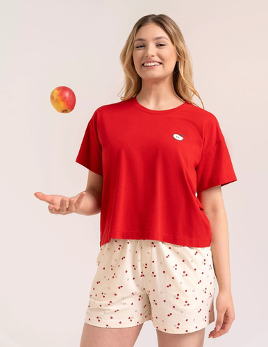 Damen-Pyjama Moraj PDD2800-007 aus Baumwolle, Kurzarm, kurze Hose