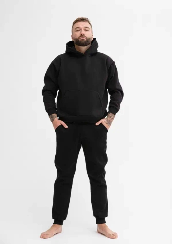 DK-K-B14 Dkaren Herren-Trainingsanzug-Set – Schwarz