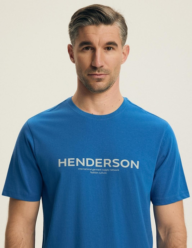 Henderson 43453 Nori Herrenpyjama blau – 100% Baumwolle, Sommer