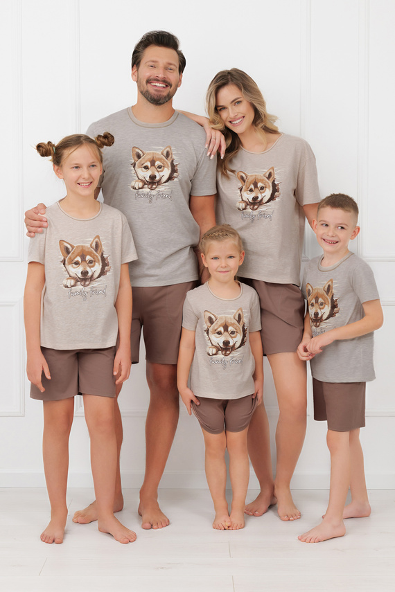 Jungen Pyjama Shiba Italian Fashion 100% Baumwolle Shorts