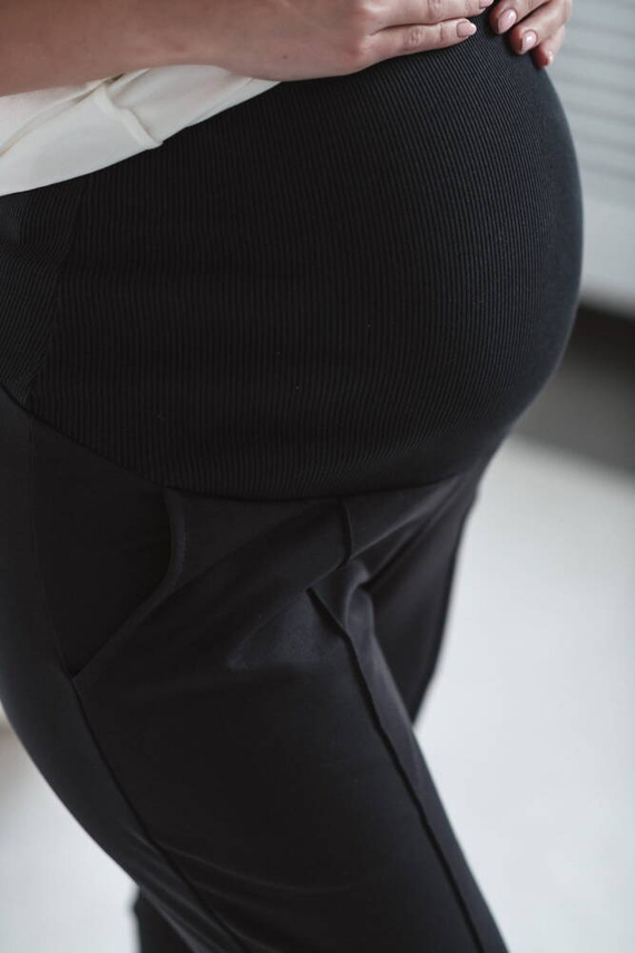 GraceFit Mama klassische Umstandshose Milk&Love, Graphit