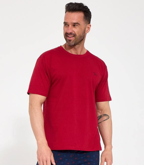 Cornette Wild Bear 2 326/347 Herren-Pyjama kurz bordeaux 100% Baumwolle
