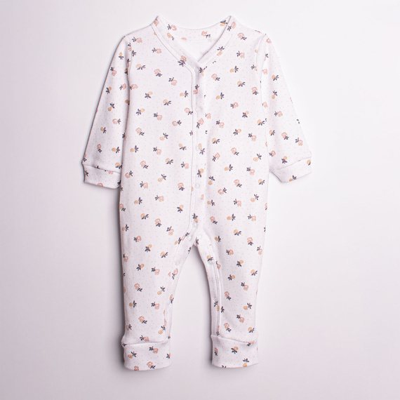 220032 Baby-Schlafanzug Nicol 100% Baumwolle mit langen Ärmeln und zartem Blumenmuster