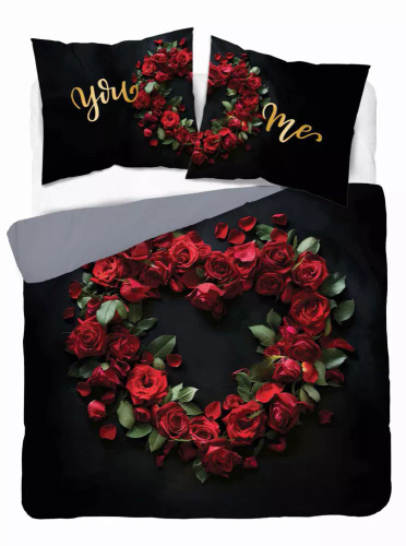 5287 A Holland Cotton Bettwäsche You and Me You and Me Detexpol schwarz