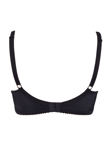 Donna 1962 Mikrofaser-Bügel-Soft-BH, Baumwolle, schwarz