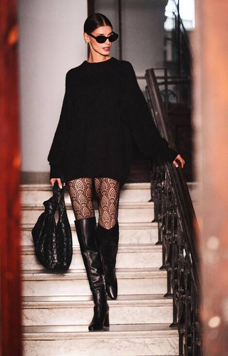 Carino Vaneziana Damenstrumpfhose - Nero