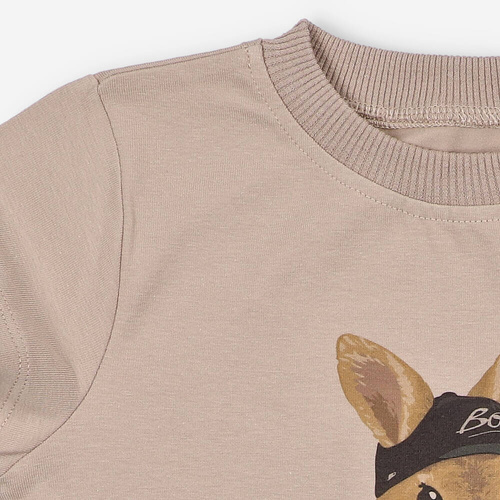 KAR-2004/BEZ T-Shirt für Jungen Lagarto Verde beige