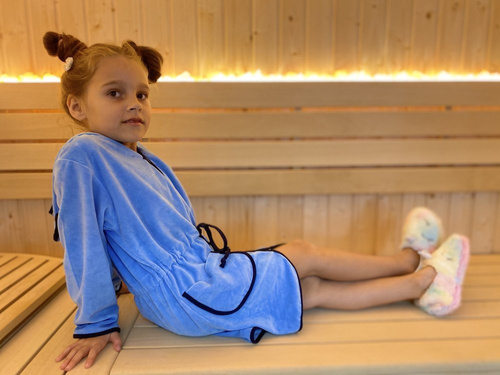 374 / 375 Desiree Kinderbademantel - blau