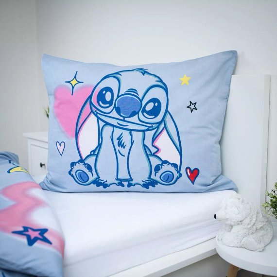 Baumwoll-Bettwäsche 140x200 Lilo and Stitch Blau 70x90 Jerry Fabrics