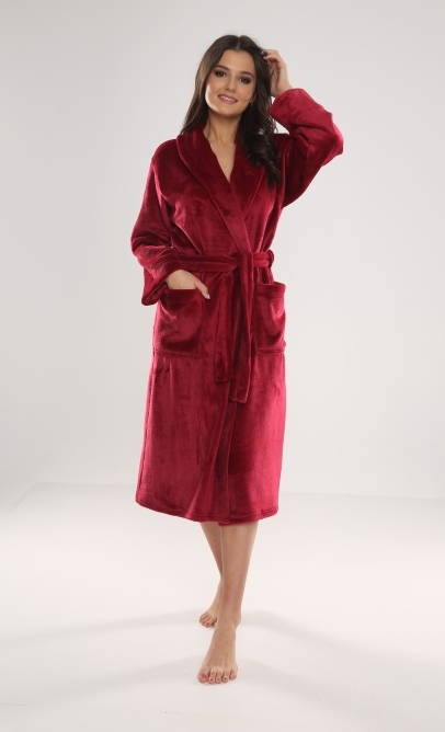 628 Abigail Long Forex Damen Bademantel - kastanienbraun