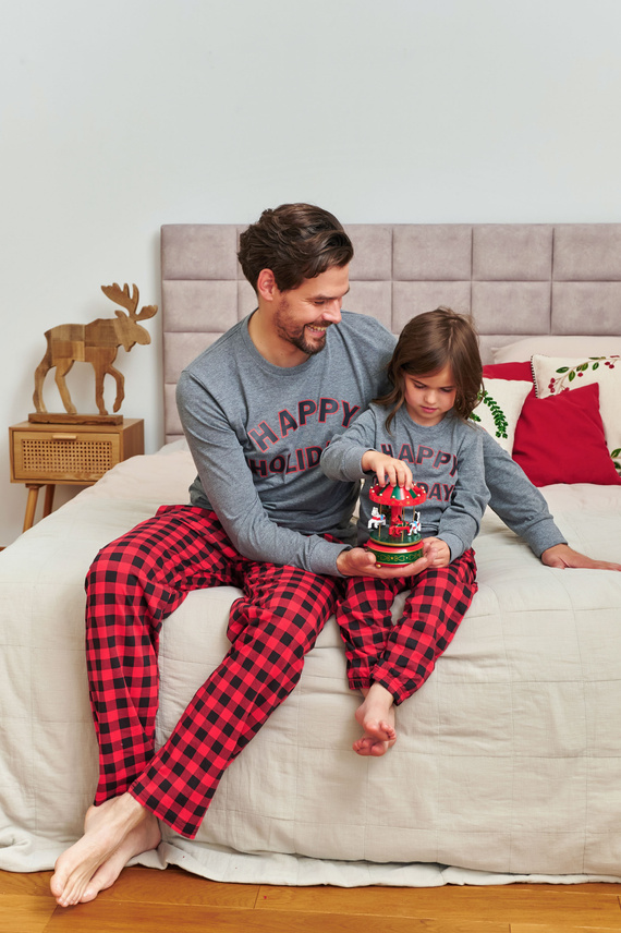 7345 Dunkelgrauer Doctor Nap Kinderpyjama – 100 % Baumwolle