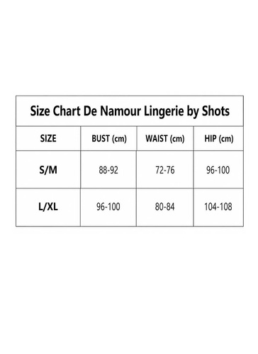 SHOTS De Namour Lace Mesh DEN113 schwarzes Babydoll mit Spitze und Slip