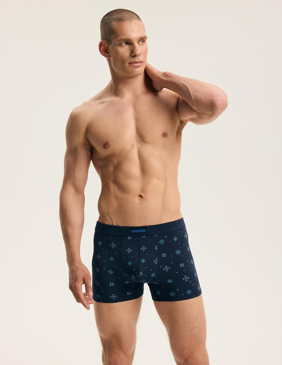 Herrenboxershorts Henderson 45482 Faro 2er-Pack Baumwolle mit breitem Logo-Bund