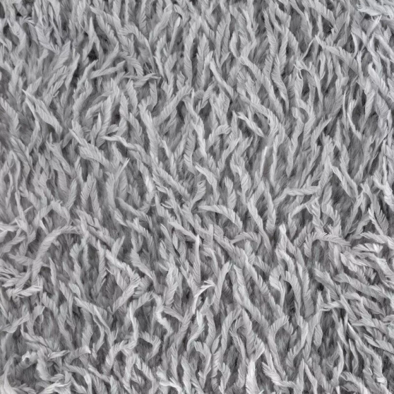 Adore Blanket, zottelige, pelzige Tagesdecke, Eurocurtains, Silber