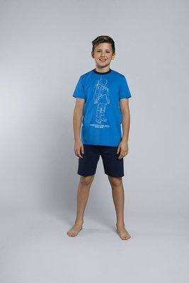 Orion Baumwoll-Schlafanzug für einen Jungen Italian Fashion saphirblau / marineblau