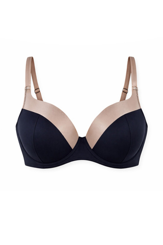Mediolano Dorato 20001 Bikini Oberteil Full Cup dunkelblau elegant