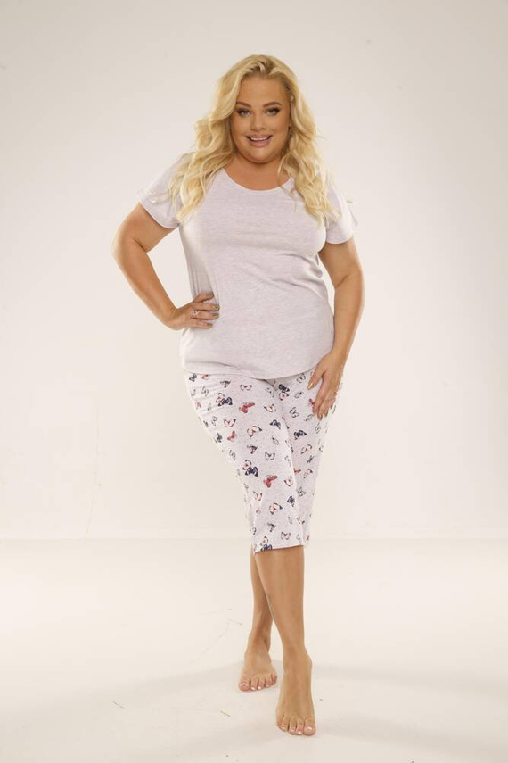 483 Mariposa Forex Damen Schlafanzug - beige melange