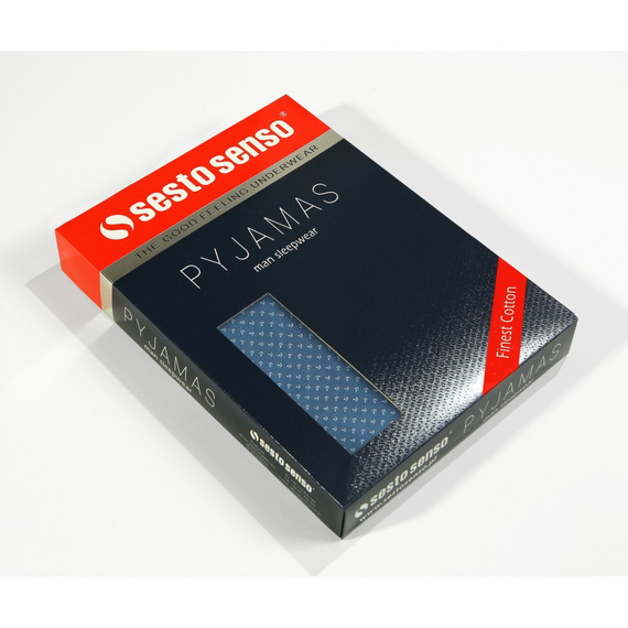Sesto Senso Herren-Pyjama mit Reißverschluss und kurzen Ärmeln – Ankerjeans