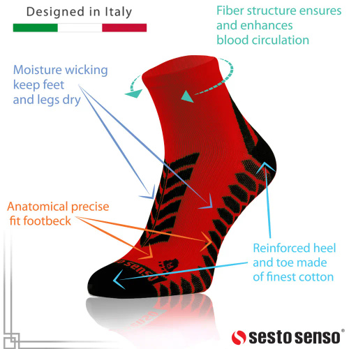 Sportsocken Sesto Senso Sportsocken, rot