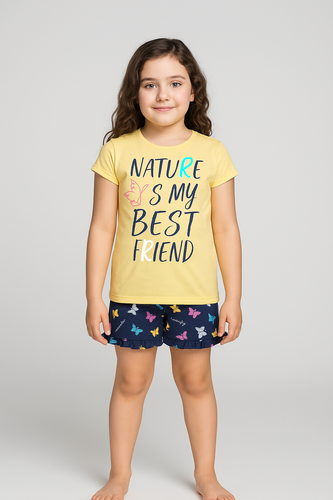 Mariposa Mädchen Schlafanzug Italian Fashion - gelb/blau