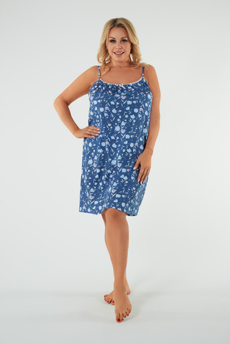 Tulpe Nachthemd, schmaler Träger Italian Fashion - Druck 