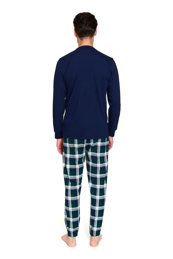 7341 Doctor Nap – Herren-Pyjama „The Original“ | 100 % Baumwolle, polnische Produktion – Marineblau