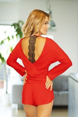 Chalandri Damen-Pyjama-Set Kalimo - rot