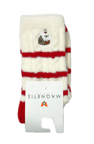 Magnetis YN5034 Damensocken – Baumwolle, Weihnachtssocken mit dekorativer Stickerei