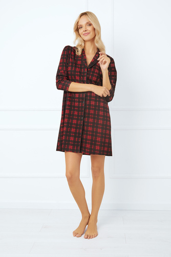 Nicola ungeknöpftes Nachthemd Italienische Mode - Druck 