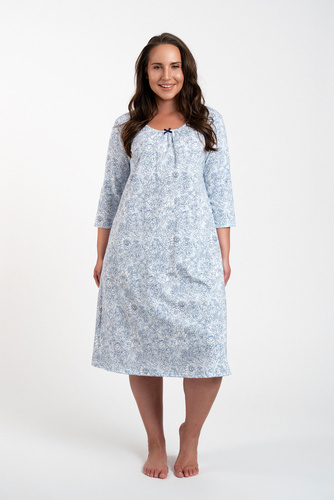 Antonia Nachthemd Italienische Mode - Blaudruck