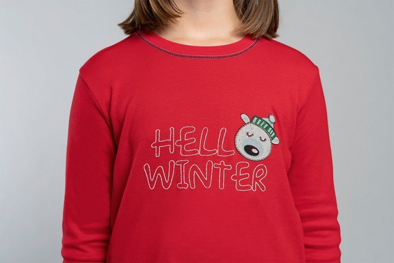 Czoka Mädchen Schlafanzug Italian Fashion- rot