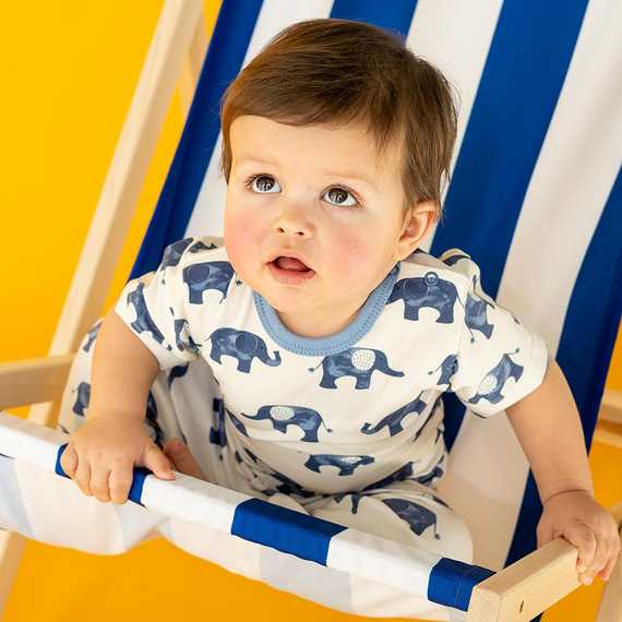 Elefanten-Body mit kurzen Ärmeln Eevi – ecru