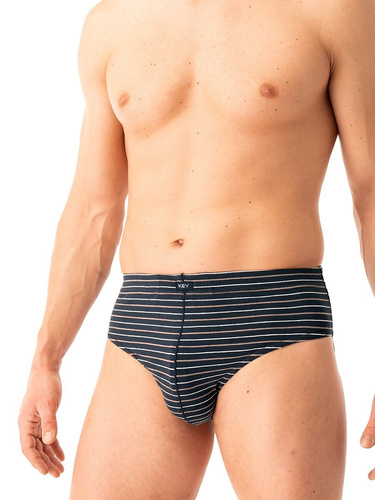 Herren-Slip MPP 311 Key braun marineblau – Baumwolle, 2er-Pack im Karton, Komfort und Stil