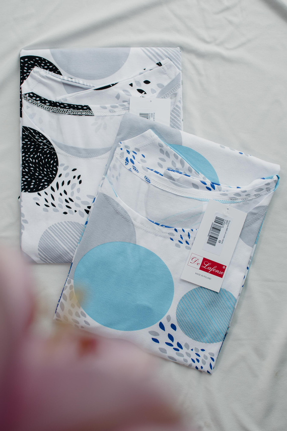 860 Amelia De Lafense Nachthemd - kurze Ärmel, weiche Viskose - türkis