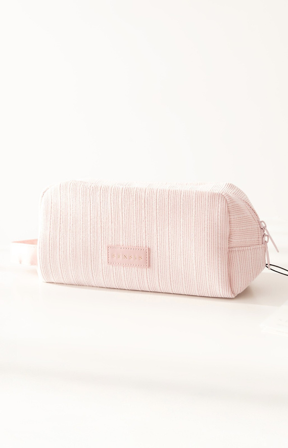 Kosmetiktasche Small SENSIS – Rosa, Mit Logo und Fächern, Mit Reißverschluss