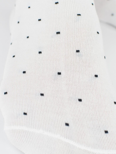Damen Füßlinge Noviti ST077 – Modal, Punkte, flache Nähte ecru