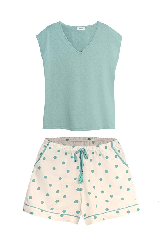 Damenpyjama Aria 1 Mefemi by Nipplex aus Viskose mit kurzen Shorts