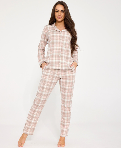 482/434 Smile 4 Cornette Damenpyjama – Baumwolle, Reißverschluss, mit Kragen