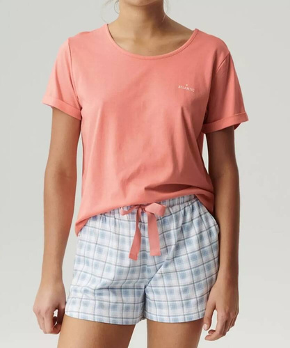 NLP-497 Damen-Pyjama Atlantik-Koralle