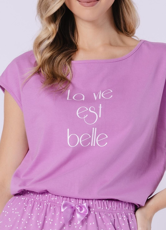 Rafaella Leveza 1715 – Damen-Pyjama aus Baumwolle mit Shirt & Shorts