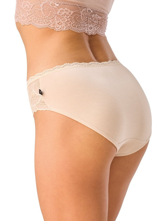 Damen Slips Key LPC 156 Bambus hoher Bund Spitze 2er Set bequem