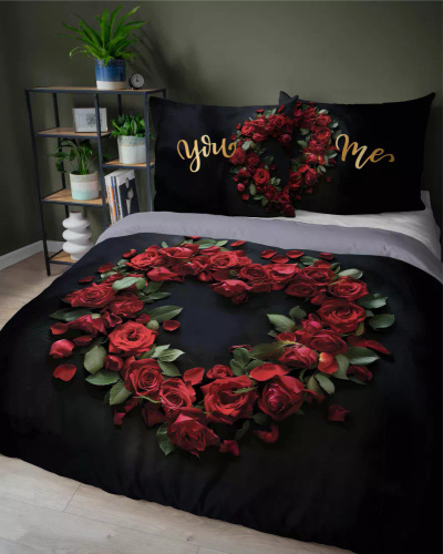 5287 A Holland Cotton Bettwäsche You and Me You and Me Detexpol schwarz